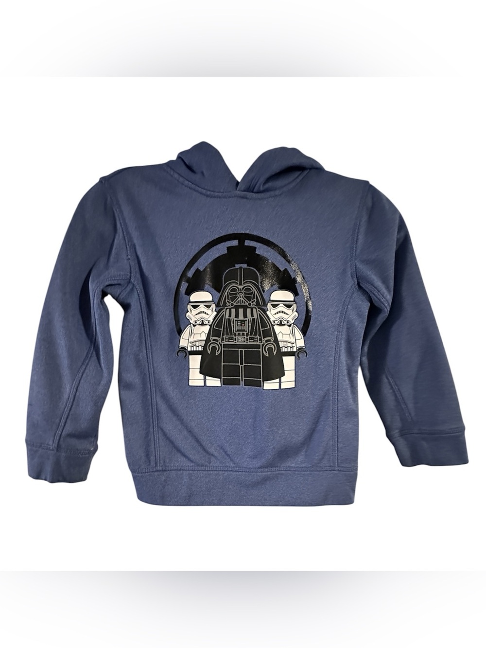 Star Wars Blue Kids Hoodie with Vader & Stormtroopers Graphic